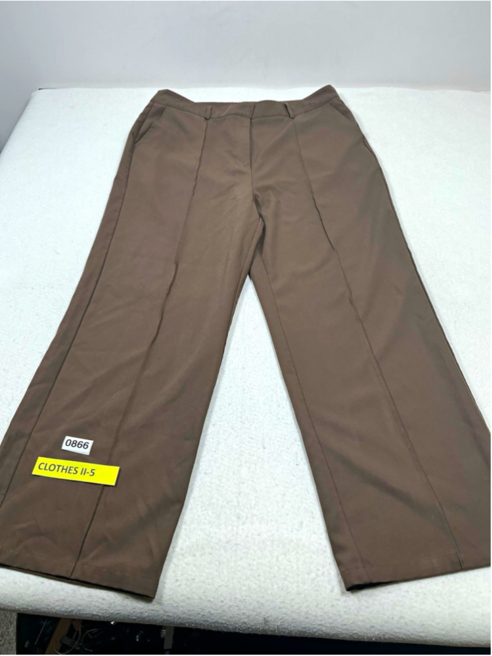 Womens Nimin Brown Pleated Front Straight Leg Dress Pants Polyester Twill 2XL
